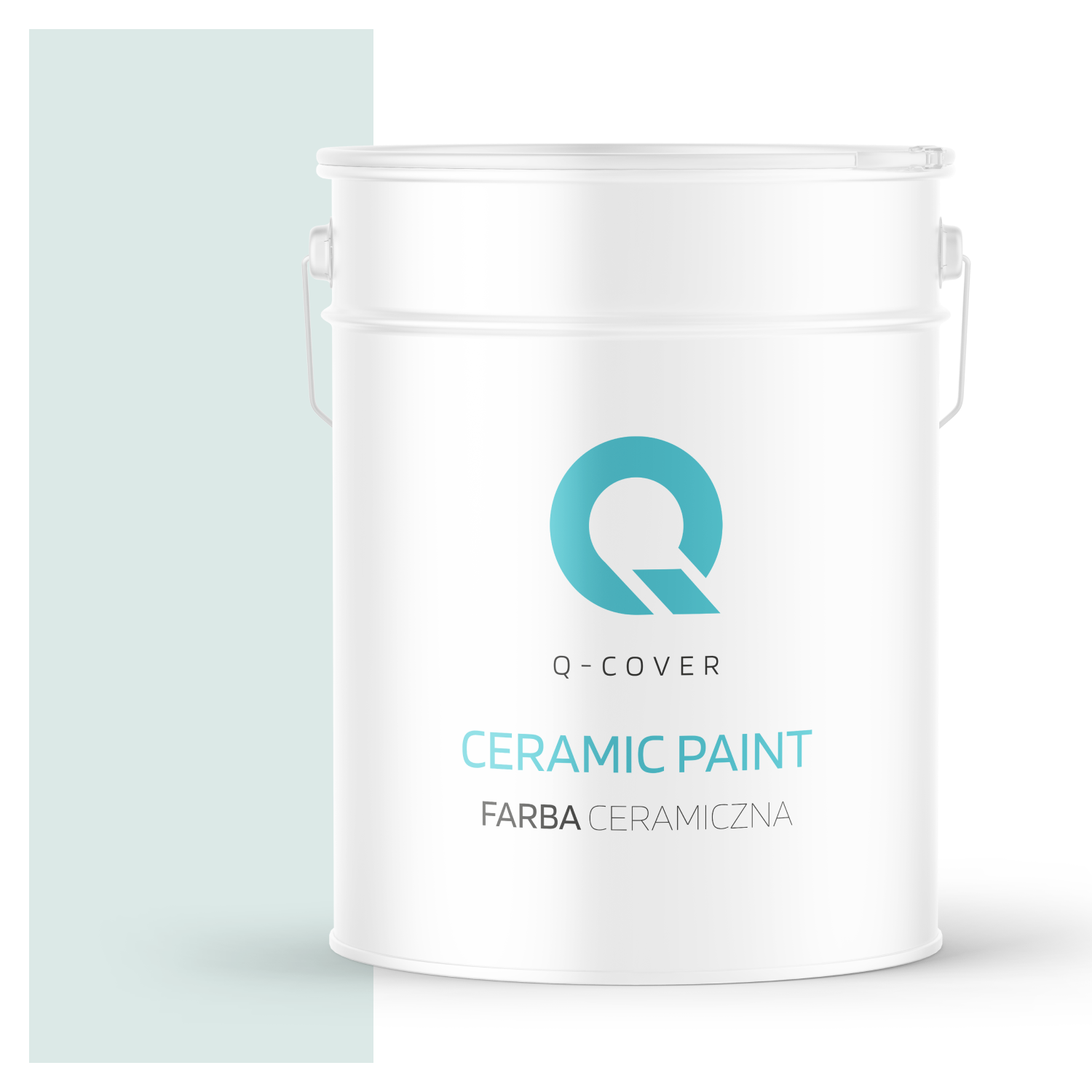 Farba Ceramiczna Do Ścian i Sufitów Q-Cover Biel złamana z turkusowy H1576 Głęboki Mat 10L