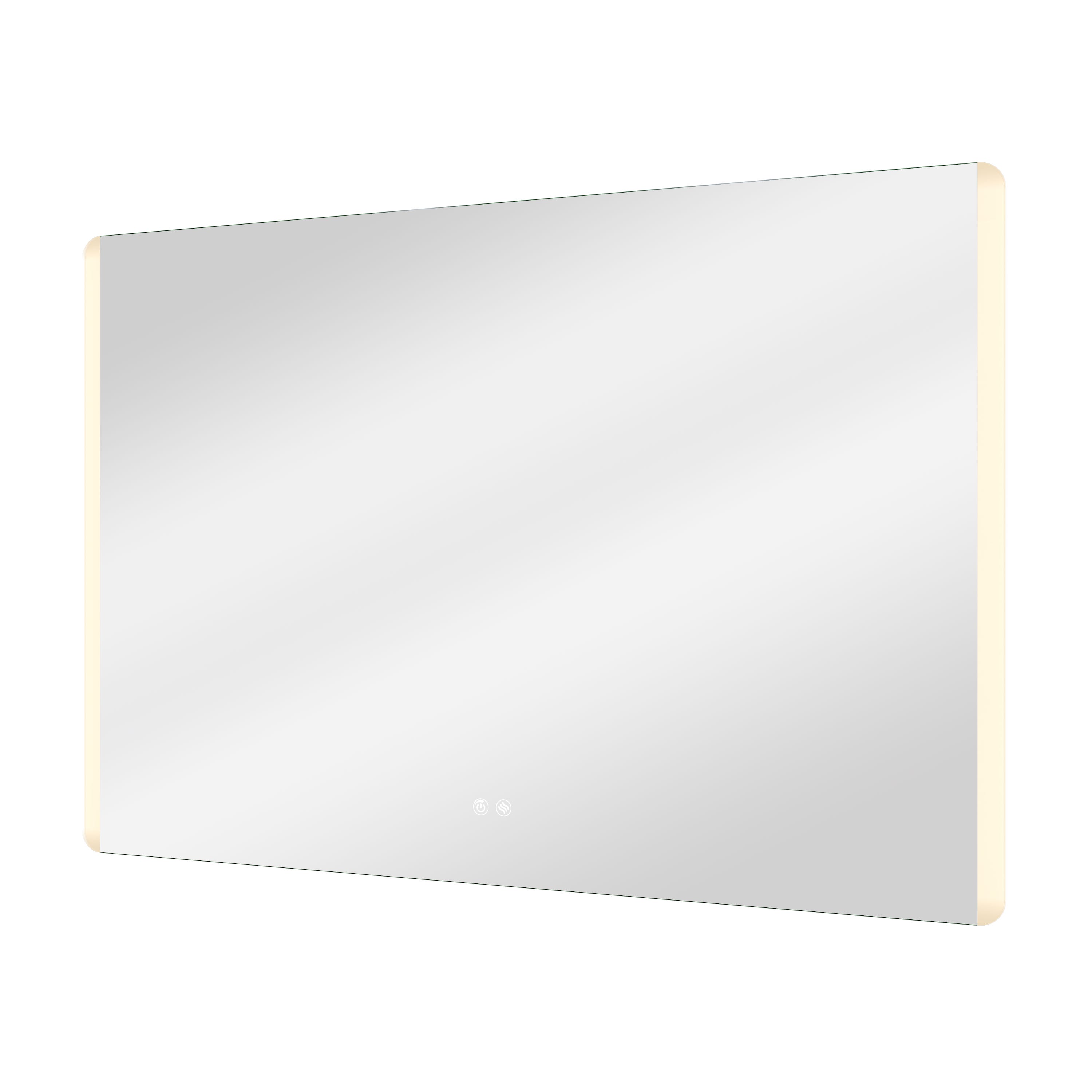 Lustro podświetlane prostokątne, proste, szer. 100 x wys. 70 cm