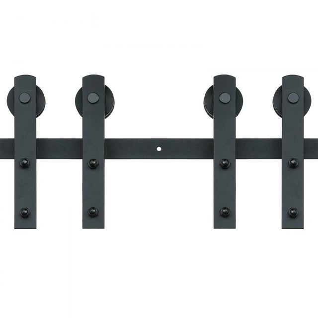 Kit de puerta corredera de granero 243,8 cm carga 149,7 kg