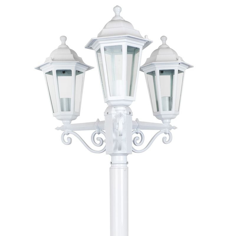 Lampadaire Extérieur 3 Têtes 3x100W Fonte Blanc INITIALIS - 2