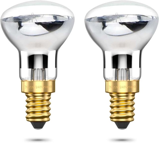 R39 E14 Ampoules à réflecteur, ampoule de lampe à lave 25W 230V Spot à réflecteur blanc chaud 2400-2600K pour luminaires suspendus (paquet de 2)