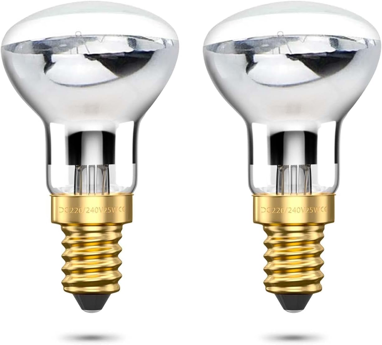 R39 E14 Żarówki z reflektorem, żarówka do lampy lawowej 25 W 230 V Reflektor punktowy w kolorze ciepłym białym 2400-2600 K (pakiet 2 szt.)