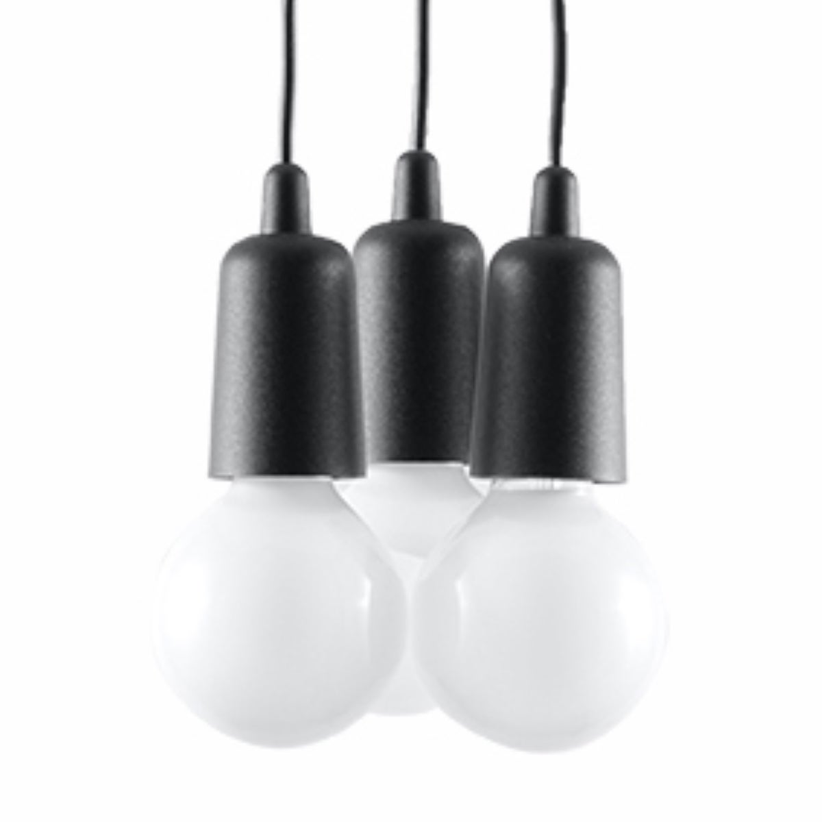 Lampa wisząca Diego czarna 3xE27x60W wym: 100 x 10 x 10 cm tworzywo sztuczne Sollux Lighting