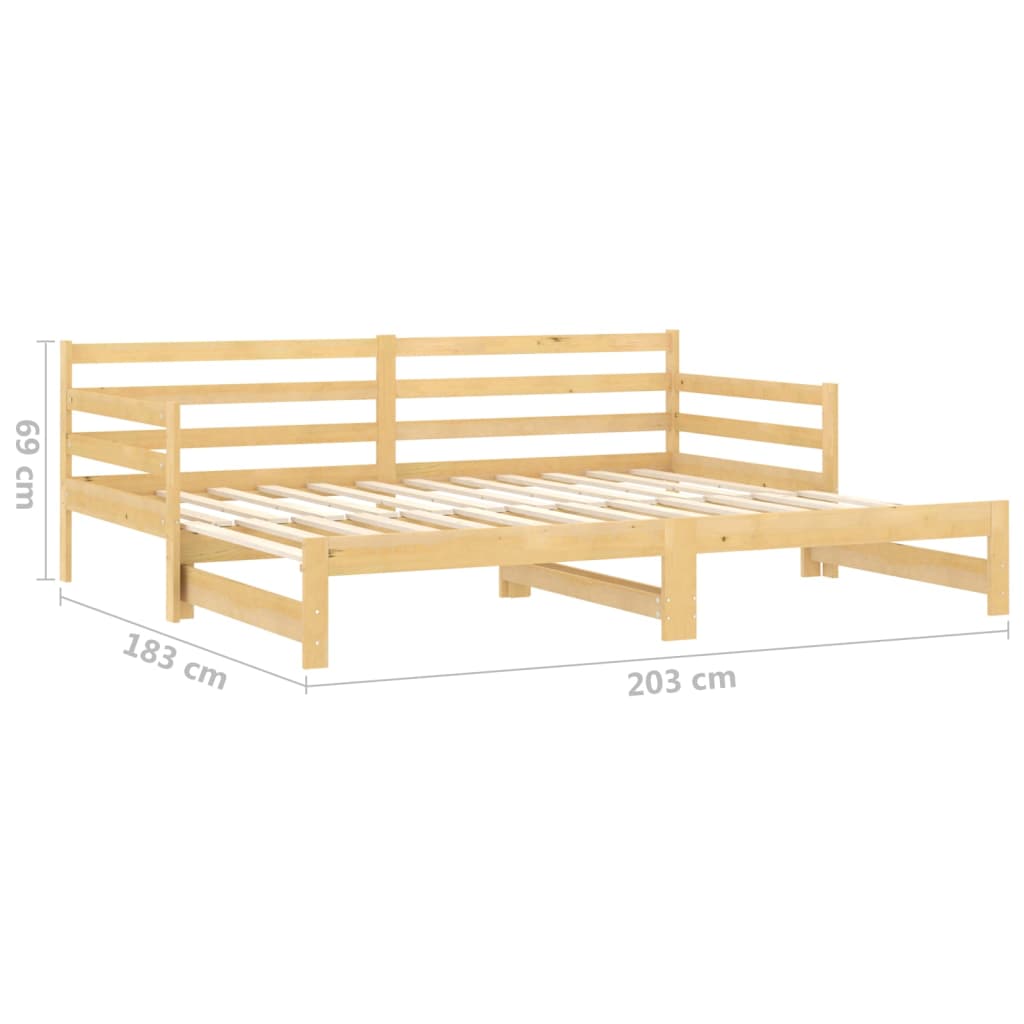 Lit coulissant sans matelas 2 x (90 x 200) cm - 9