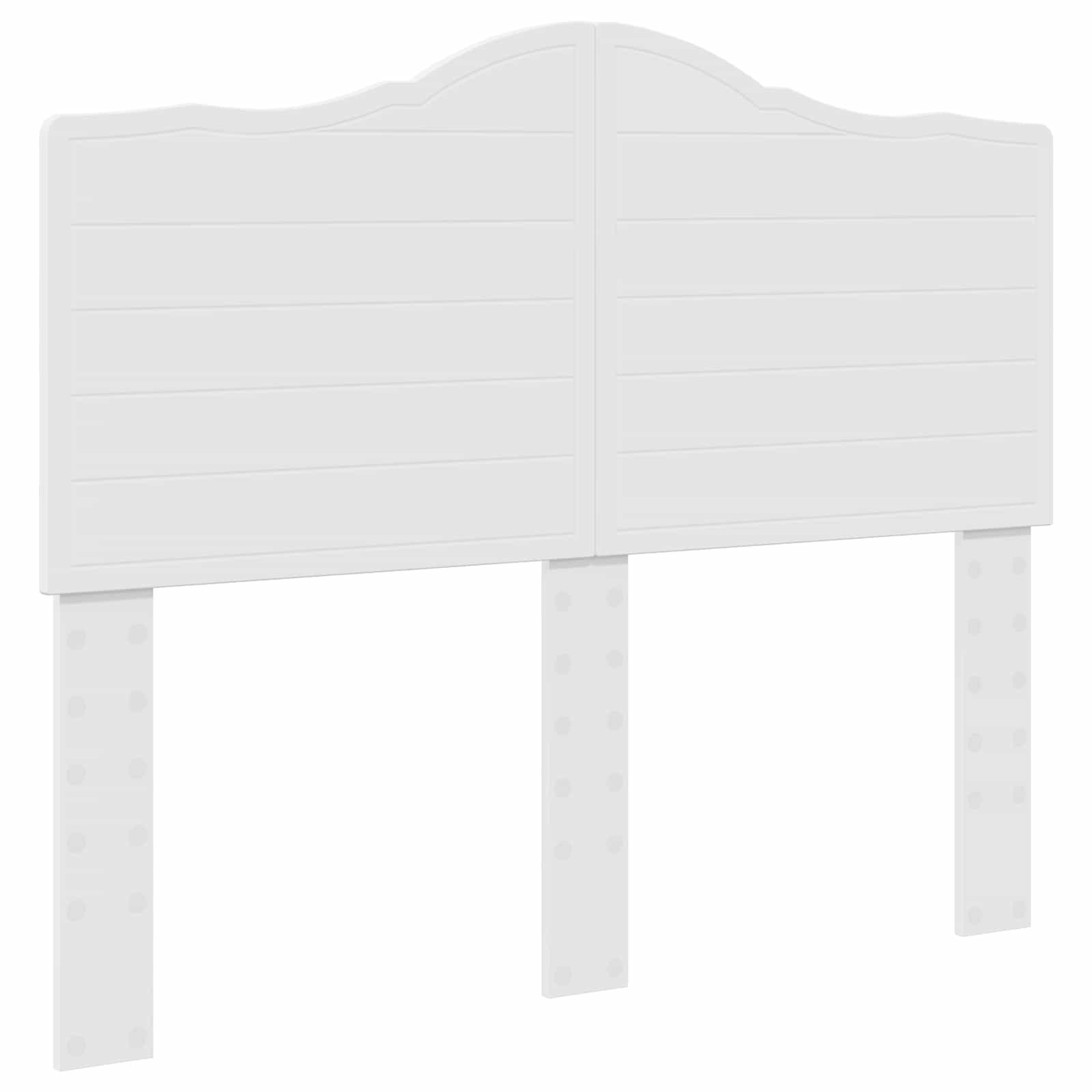 Cadre de lit avec tête de lit blanc 120 x 200 cm en pin massif - 6