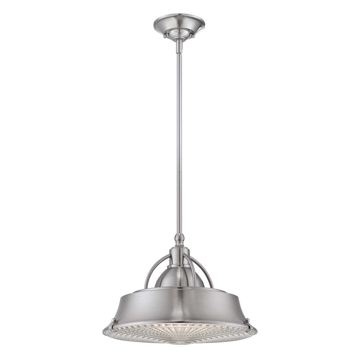 Lampa wisząca Cody szczotkowany nikiel 2xE27x60W nad stół wym: 120 x 36,8 x 36,8 cm Quoizel