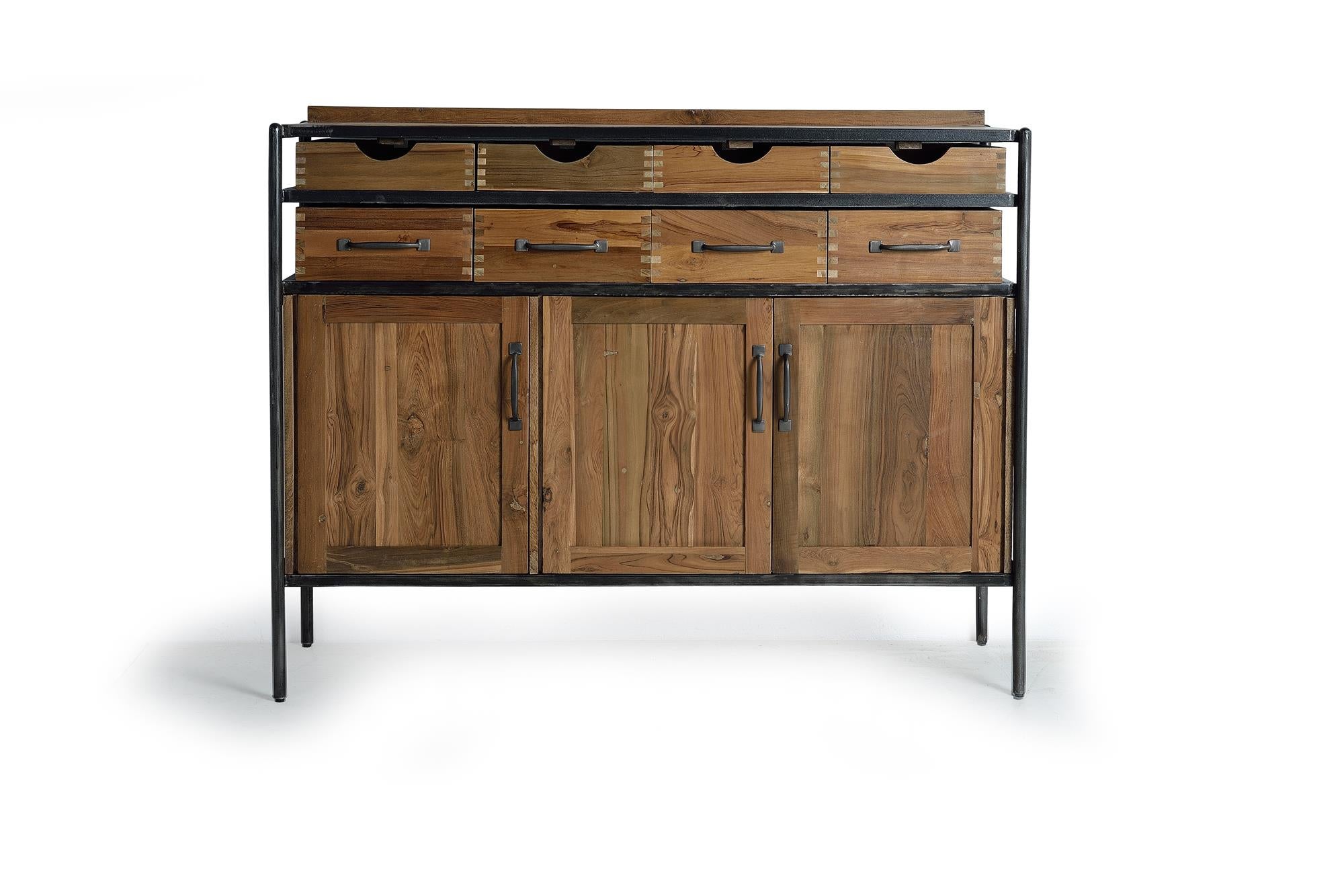 Bufet en bois teck et manguier et metal