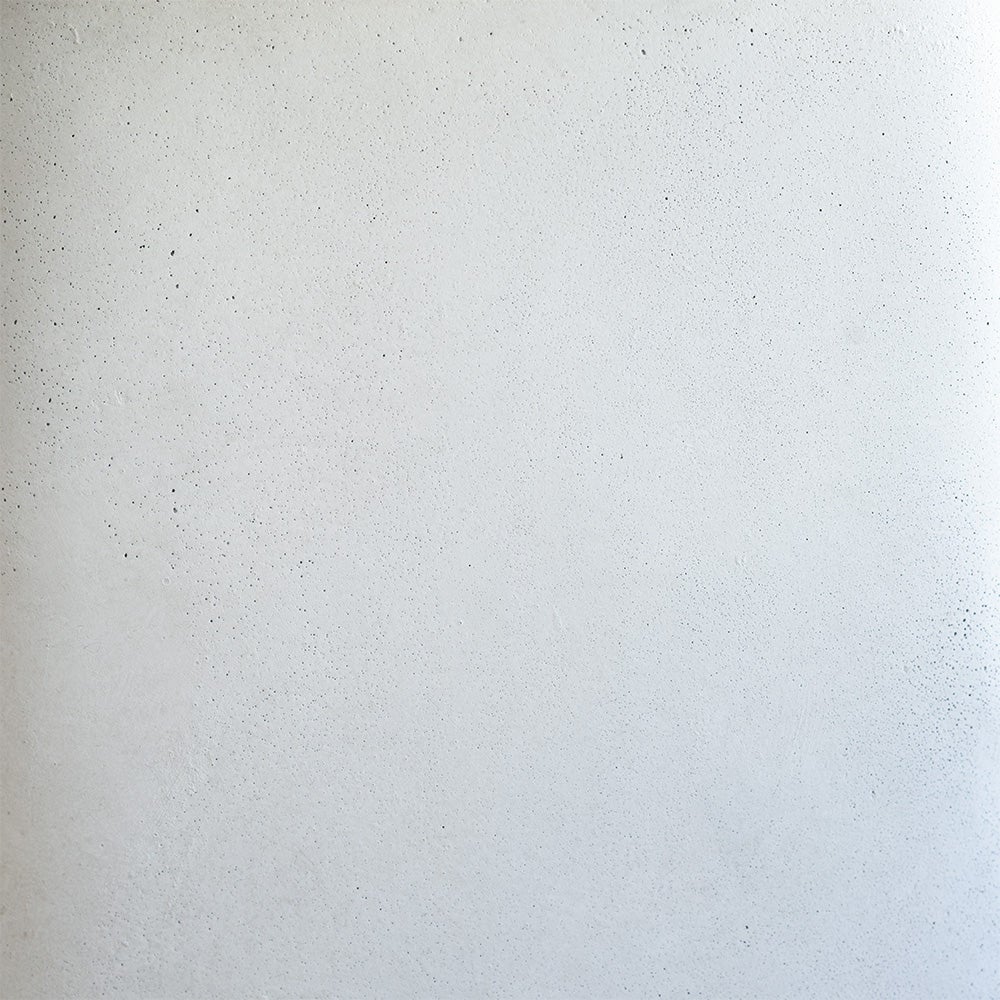 Table basse ovale blanche en fibre d'argile effet béton 105 cm - Maui - 3