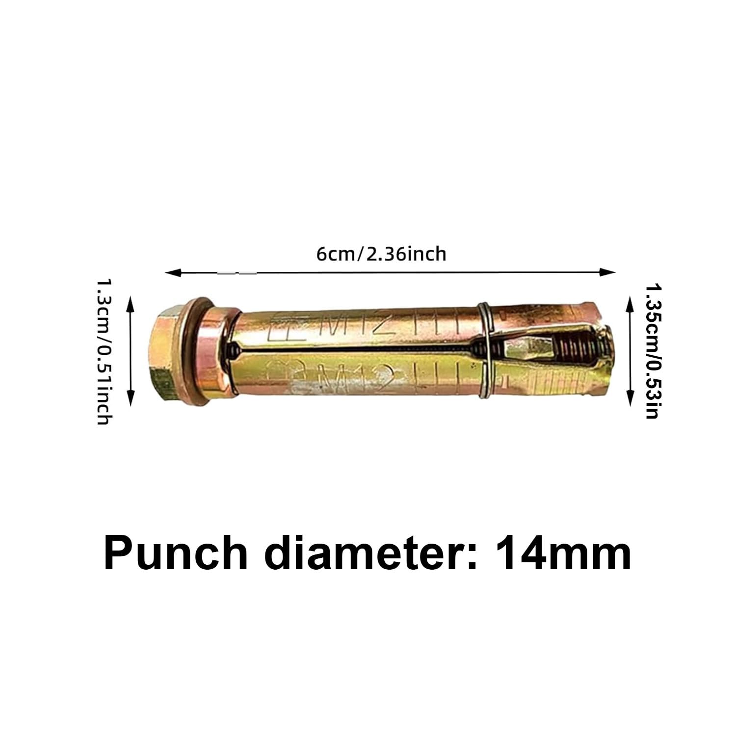 10 jeux de boulons d'expansion haute résistance, d'ancrages M8*60 mm, de vis à béton et de chevilles de fixation pour murs en maçonnerie - 2