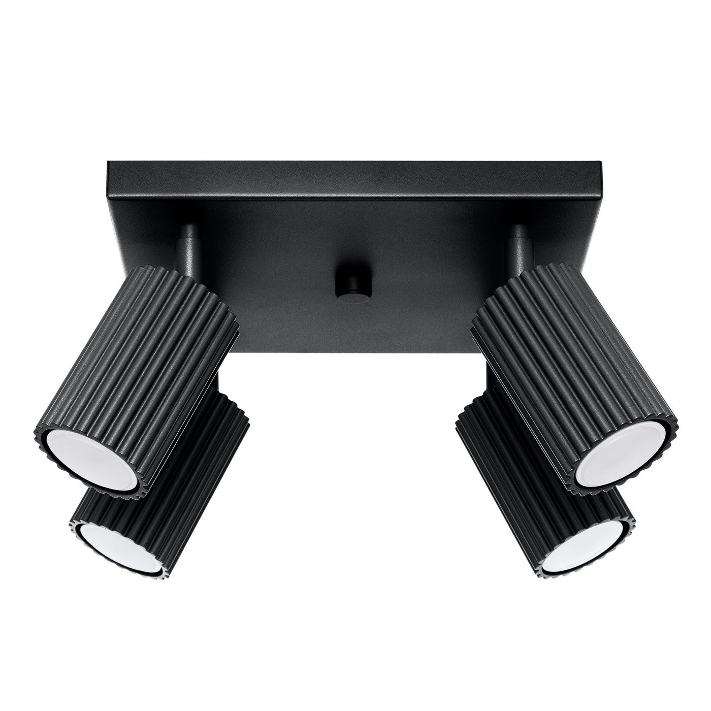 Reflektor sufitowy spot natynkowy Karbon kwadratowy czarny 4xGU10x10W wym: 16,5 x 25 x 25 cm aluminium Sollux Lighting