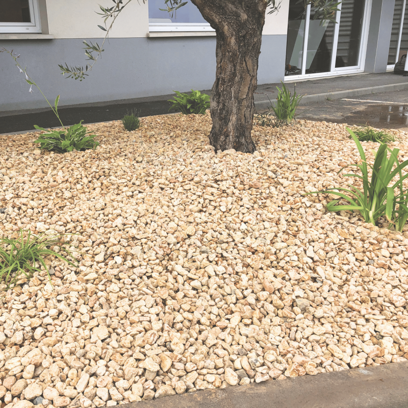 Gravier roulé silex orangé 15/30 mm- Big bag 1T (16 m²) Orange