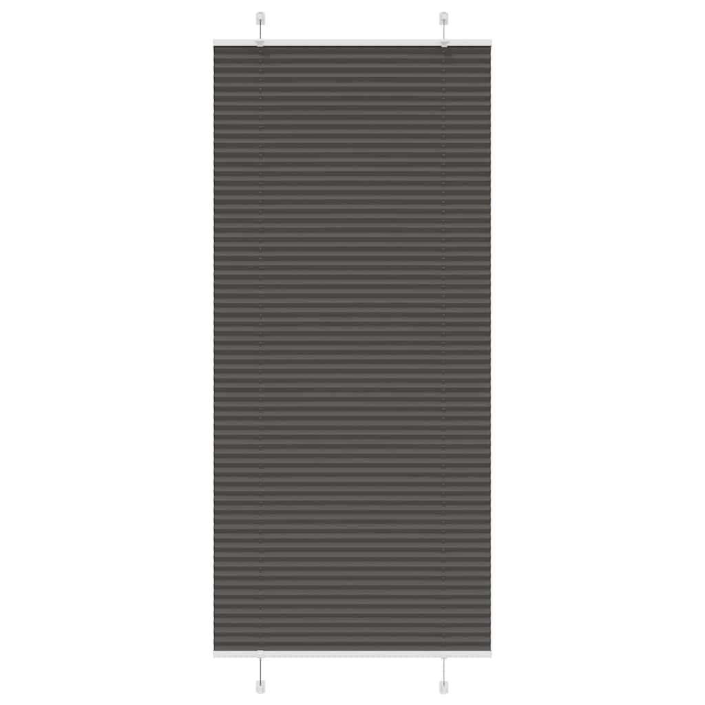 Roleta plisowana czarna 85x200 cm Szerokość tkaniny 84,4 cm vidaXL