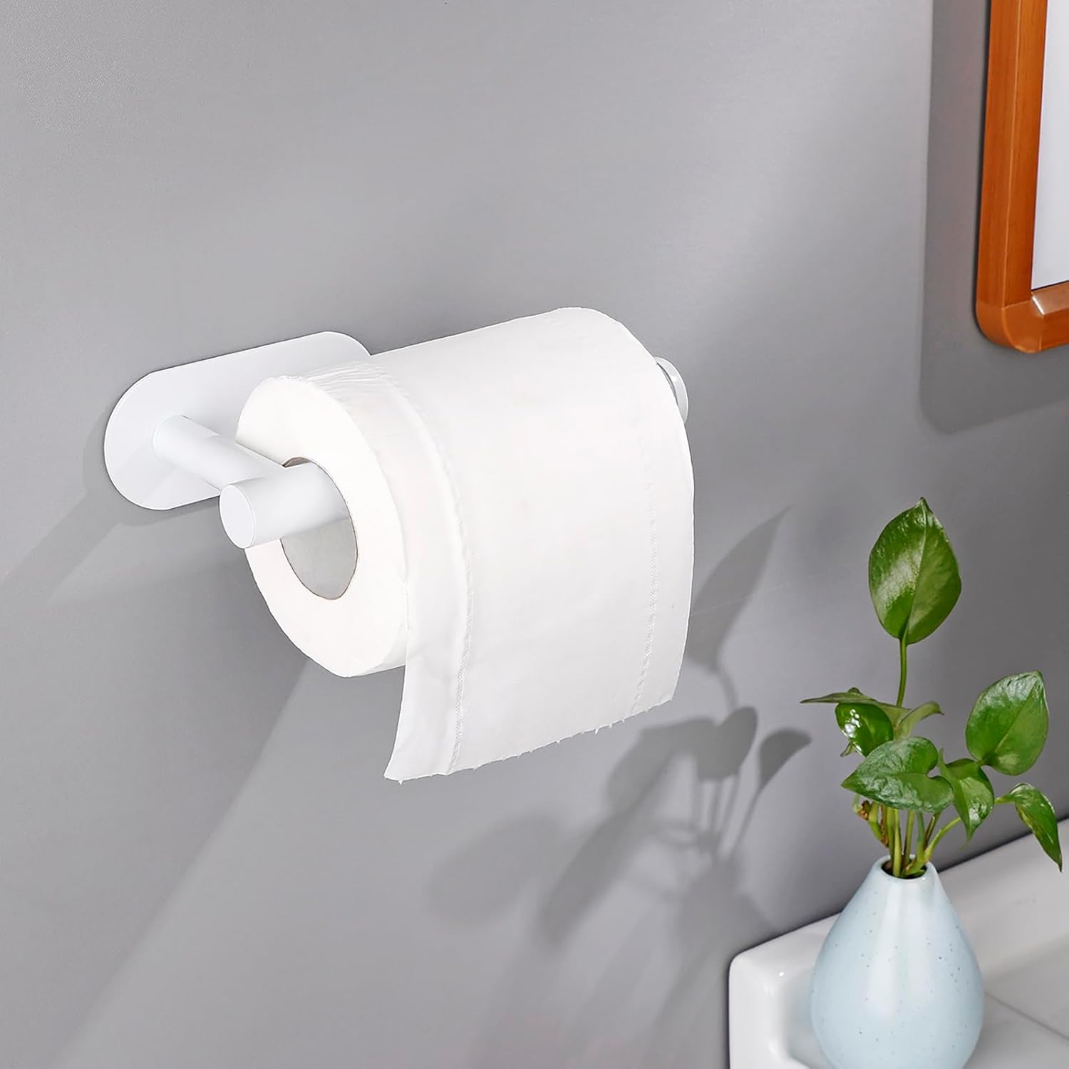 ECENCE Porte Papier Toilette En Bambou - Montage Sans Per Age H 587536