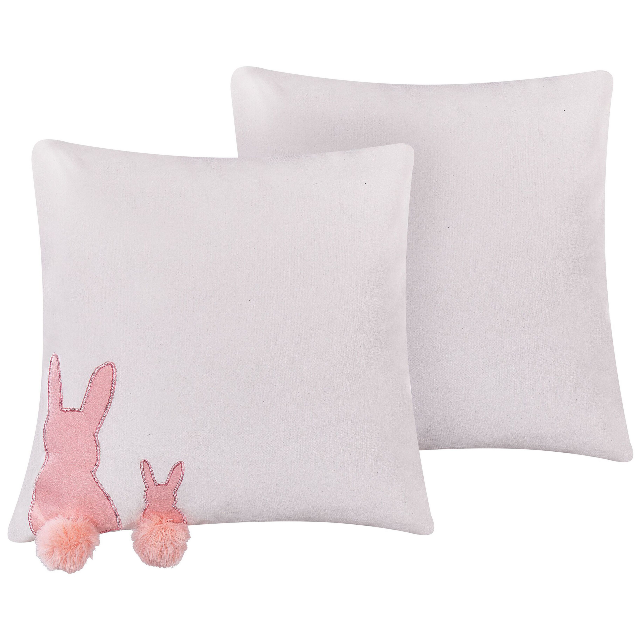 Set de 2 perne decorative PHLOX Bumbac 45 x 45 cm Alb 2buc