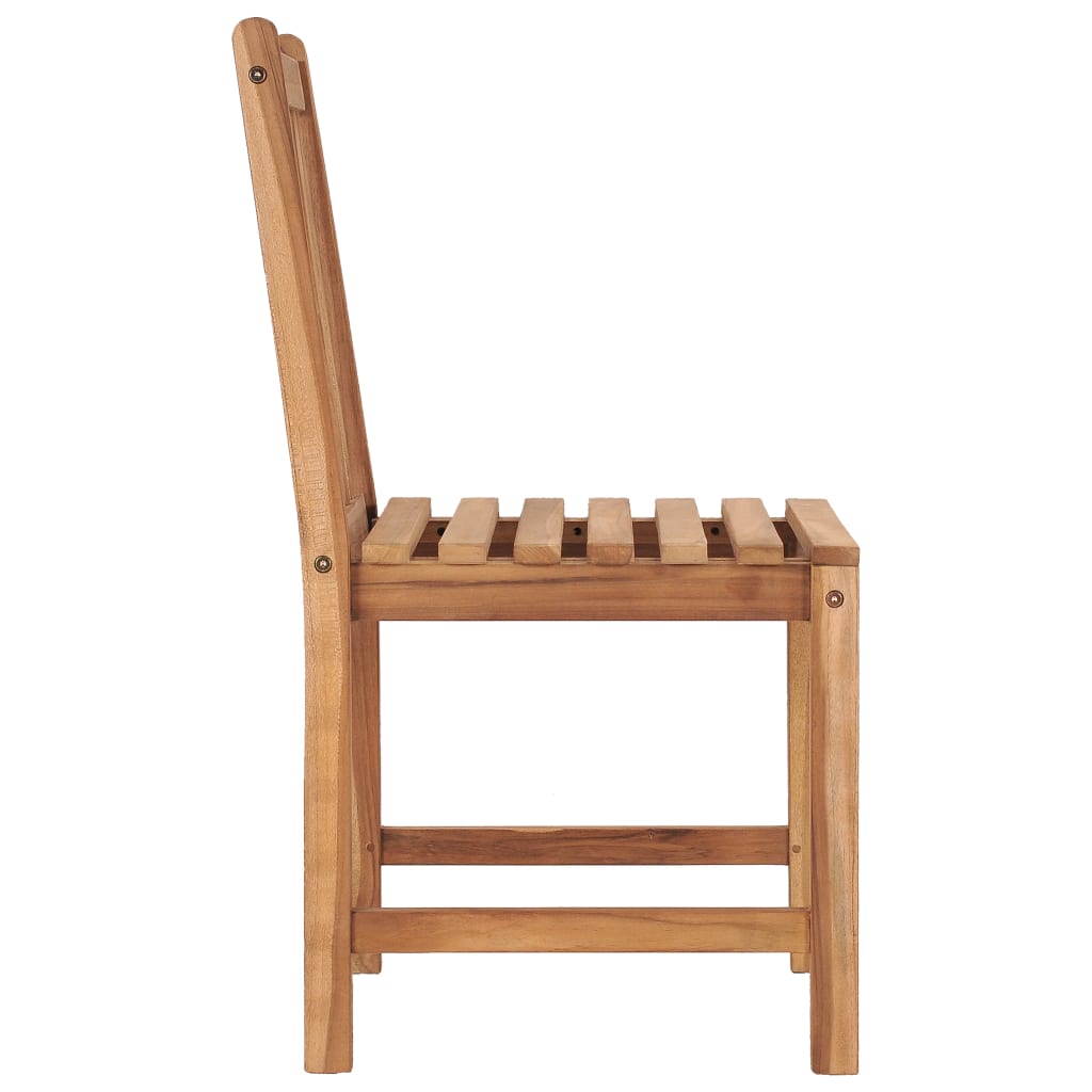 Chaises de jardin 8 pcs avec coussins Bois de teck massif - 5