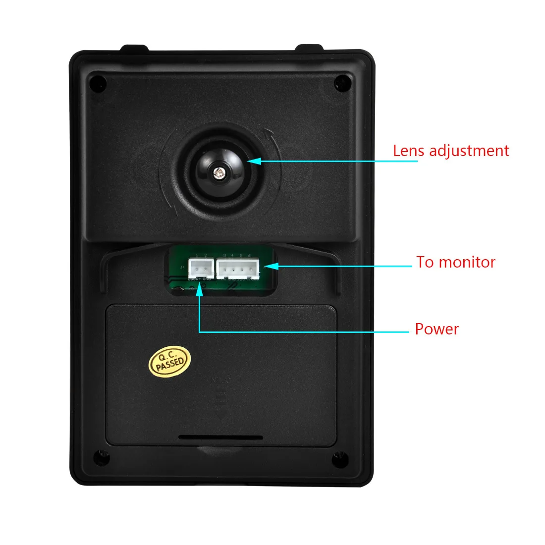 Sonnette vidéo filaire avec écran 7 pouces, interphone bidirectionnel, vision nocturne infrarouge, étanche IP55, kit 1 caméra 1 moniteur, EU - 9
