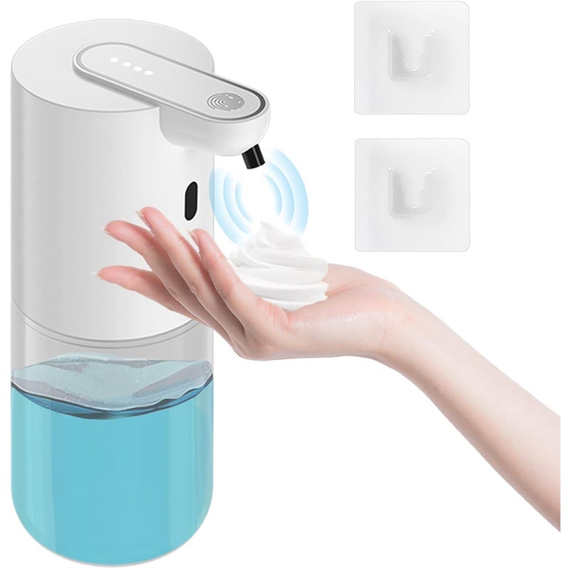 Automatyczny dozownik mydła, bezdotykowy dozownik mydła w piance o pojemności 400 ml z 4 regulowanymi poziomami piany, dozownik