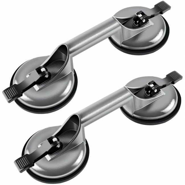 2 x podwójne przyssawki 100 kg, aluminiowe przyssawki manipulacyjne 120 mm Przyssawki szklarskie