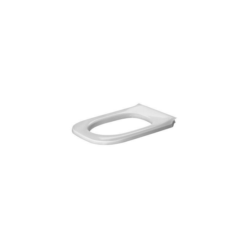 Duravit D-Code WC seat ring, bracket attachment, 361x490mm, extended, glossy white, stainless steel hinges, 0060710000