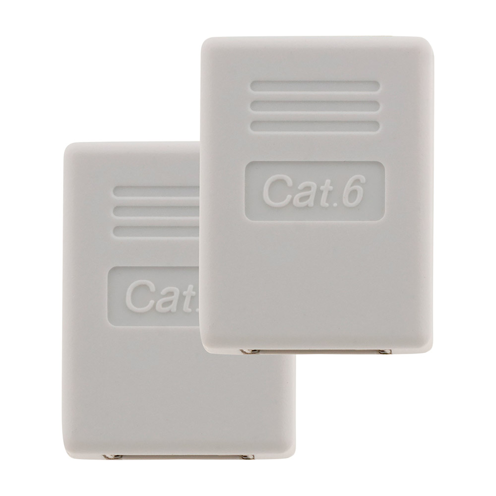 Lot de 2 raccords RJ45 F/F CAT6 - Blanc - Zenitech - 4