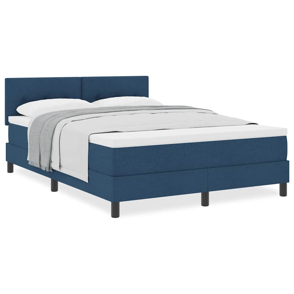 Cadre de lit avec matelas avec matelas Bleu 160 x 200 cm tissu - 4