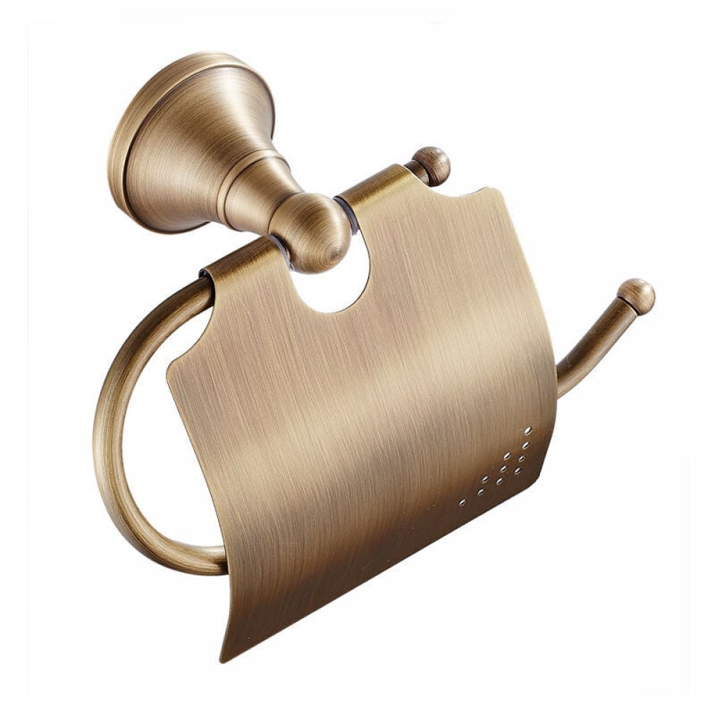 Uchwyt ścienny na papier toaletowy, miedziany, 1 szt., złoty