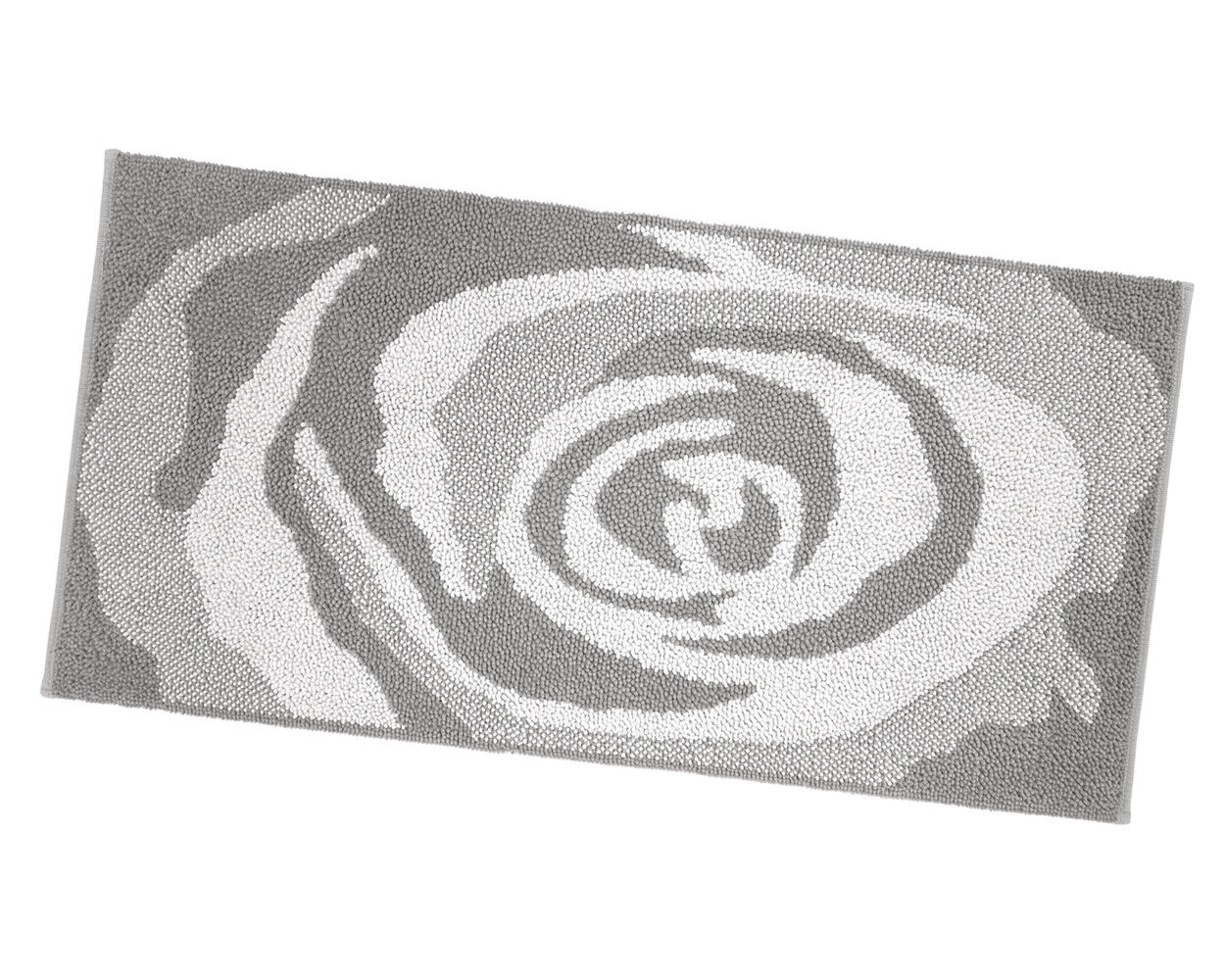 Jednokolorowa Mata łazienkowa 60x140 Cm Miękka Rysunek Róży Bawełniana Dywanik Nocny Szary