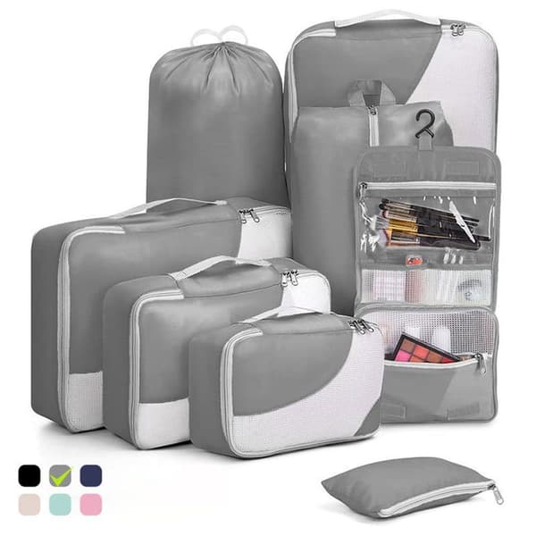 Set De 8 Cubes De Rangement Pliables Et étanches Pour Valises, Sacs