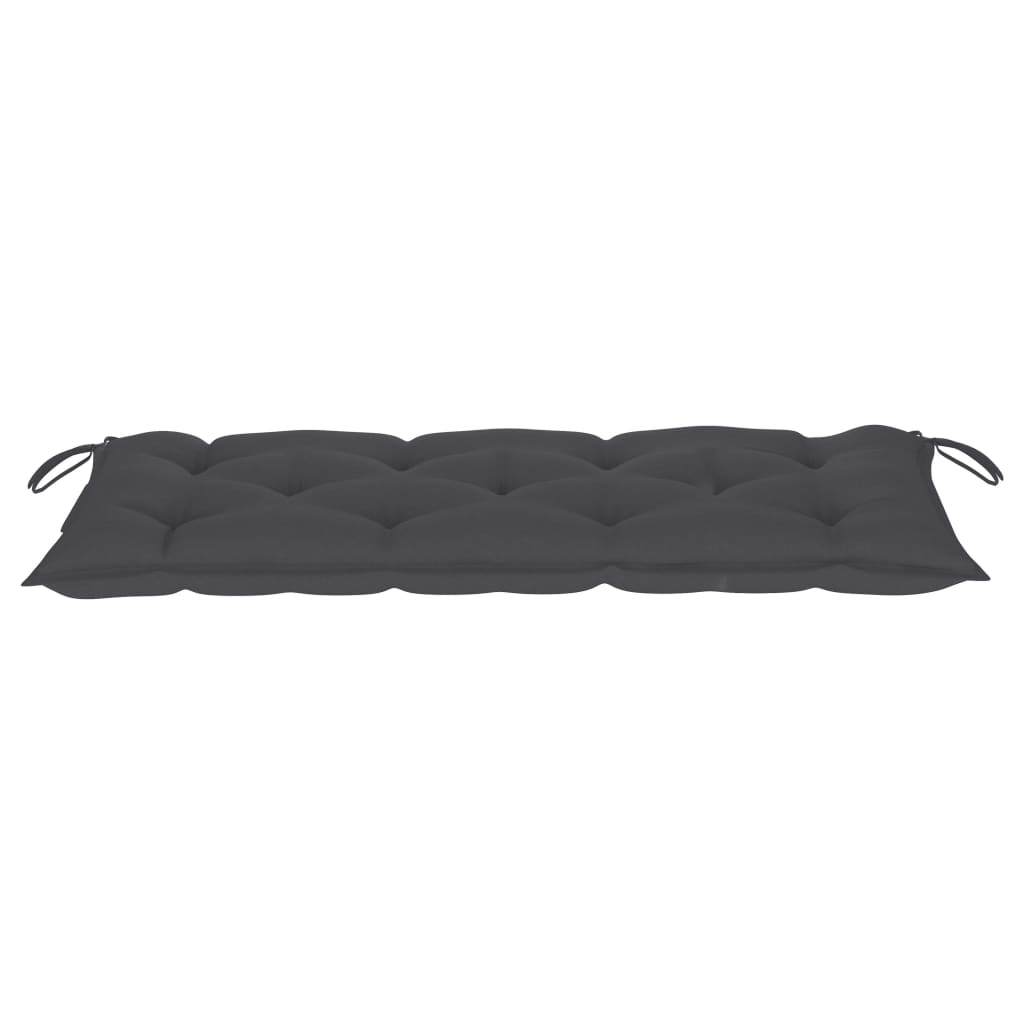 Banc de jardin empilable et coussin 128,5cm Bois de teck massif 21 - 9