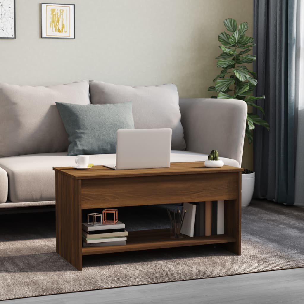Tavolino Da Soggiorno Rovere Sonoma 102x50x52,5 Cm Legno Multistrato Cfw46665 90620902