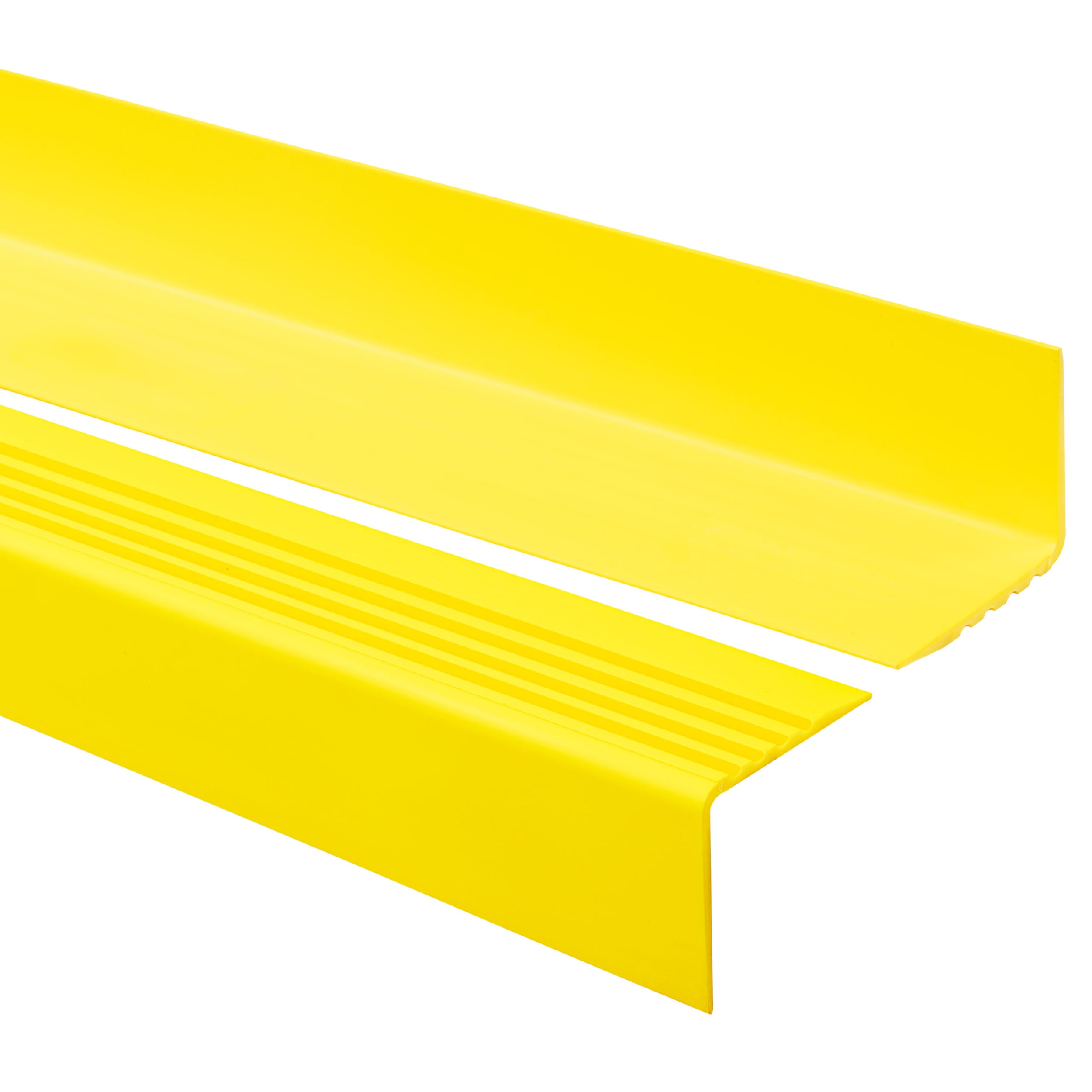 Profil schodowy ostrzegawczy 50x50 mm PVC na krawędzie stopni antypoślizgowy - 150 cm, żółty