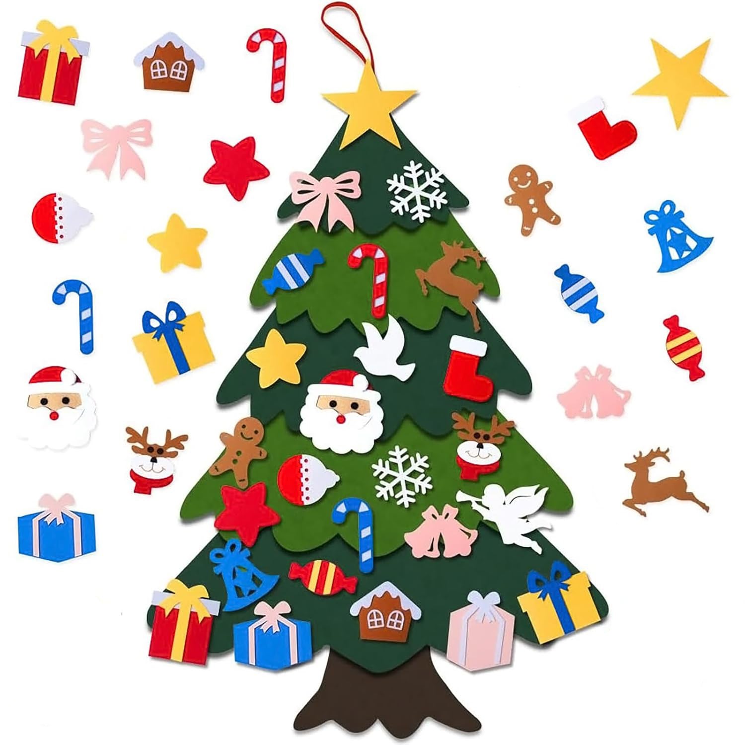 Kit De Decoración Para árbol De Navidad Agéna Rojo Cobrizo, Verde Pino  Pistache Y Cafe Castano 149909, image size:1500x1500