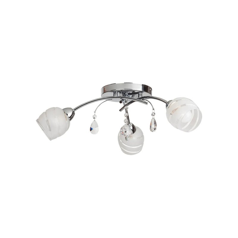 Lampa sufitowa Melissa chromowana biała 3xE14x60W metal wym:18,5x60x60cm IP20 Rabalux