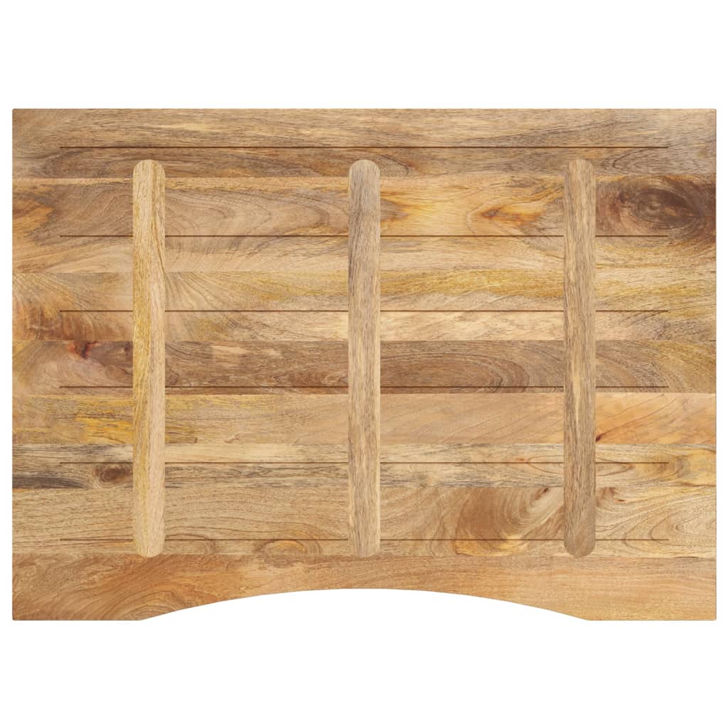 Dessus de bureau avec courbe 100x80x2,5 cm manguier massif brut - COMFORTXL - 5