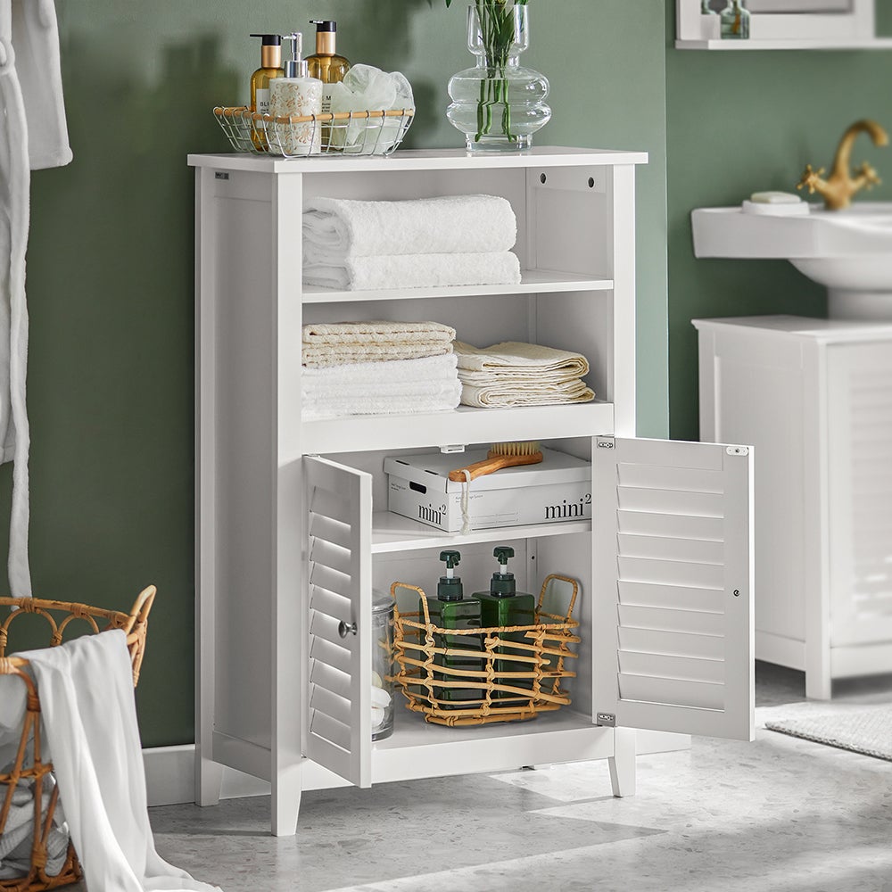 SoBuy BZR13-W Meuble Bas de Salle de Bain Armoire Toilette Armoire Salle de Bain Buffet Commode Armoire de Rangement - 8