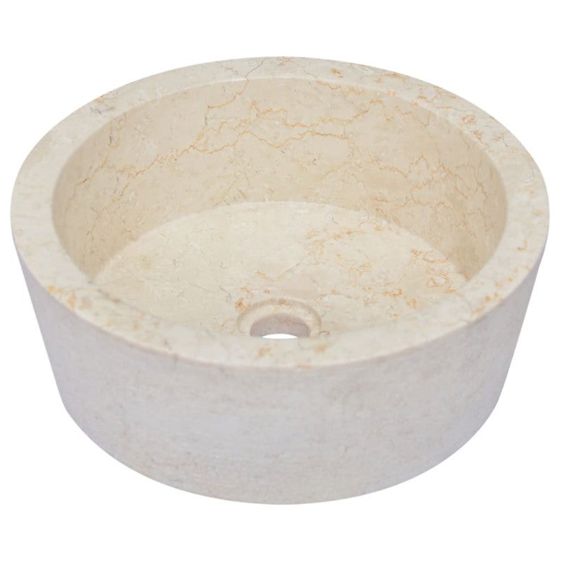 Lavabo Crème Ø40x15 cm Marbre - 2
