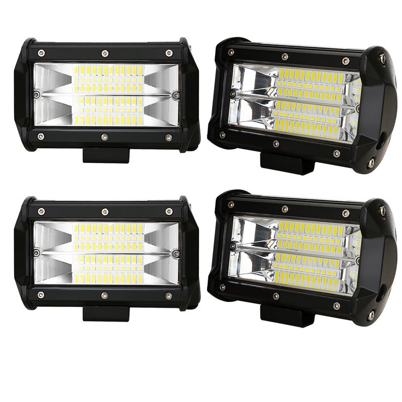 Feu Antibrouillard LED 5 Pouces 72W Avec Base Magnétique - 12V/24V, IP67, 7200 Lumens - Pour 4x4, Tracteur, Bateau, Camping