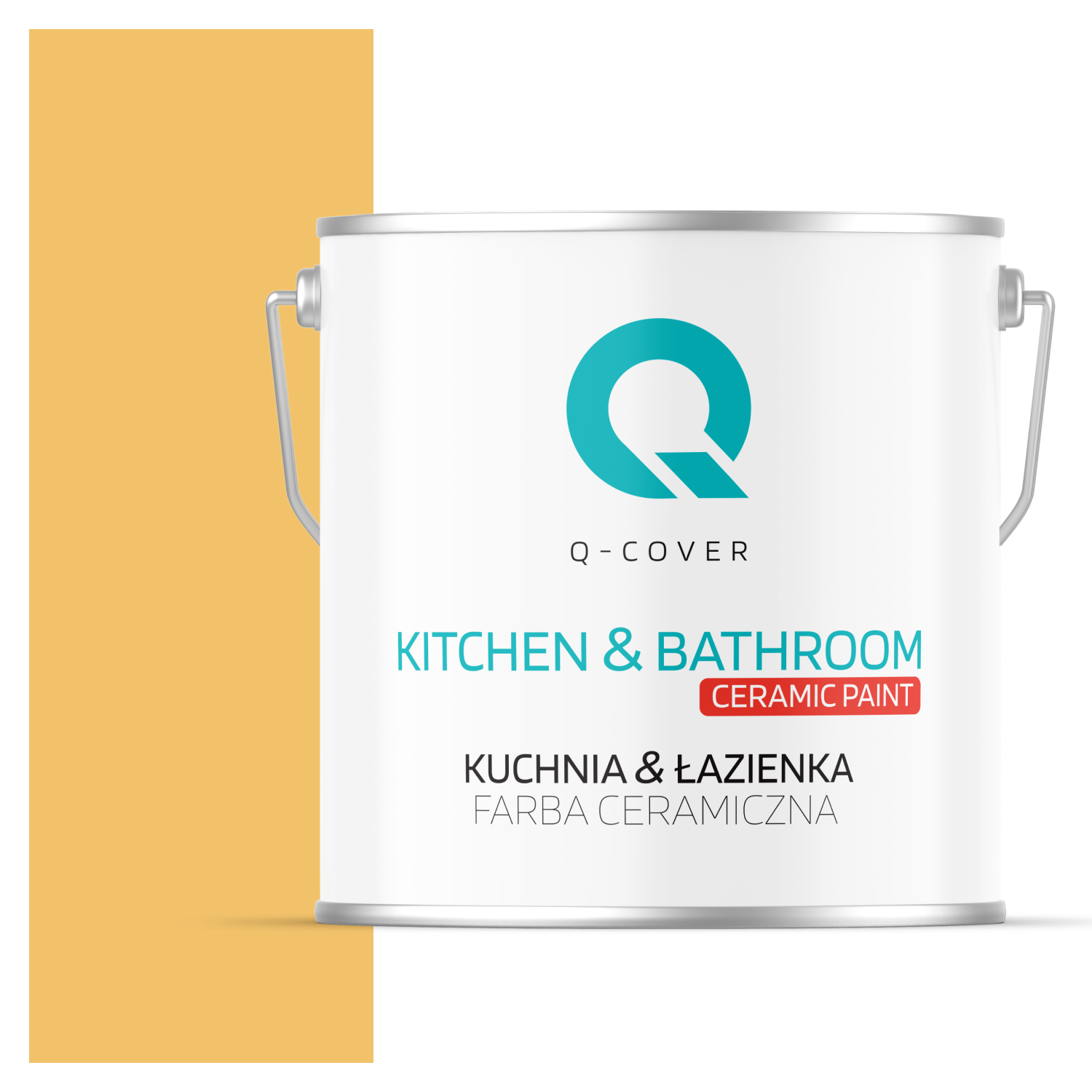 Farba Ceramiczna Kuchnia &amp; Łazienka Q-Cover Miodowy H6554 Głęboki Mat 5L