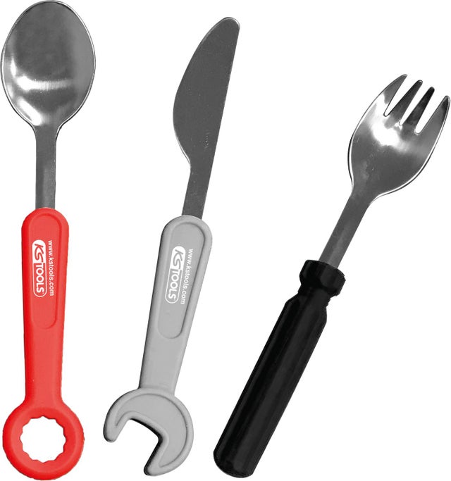 KS TOOLS Kit de couverts pour enfants, 3 pcs