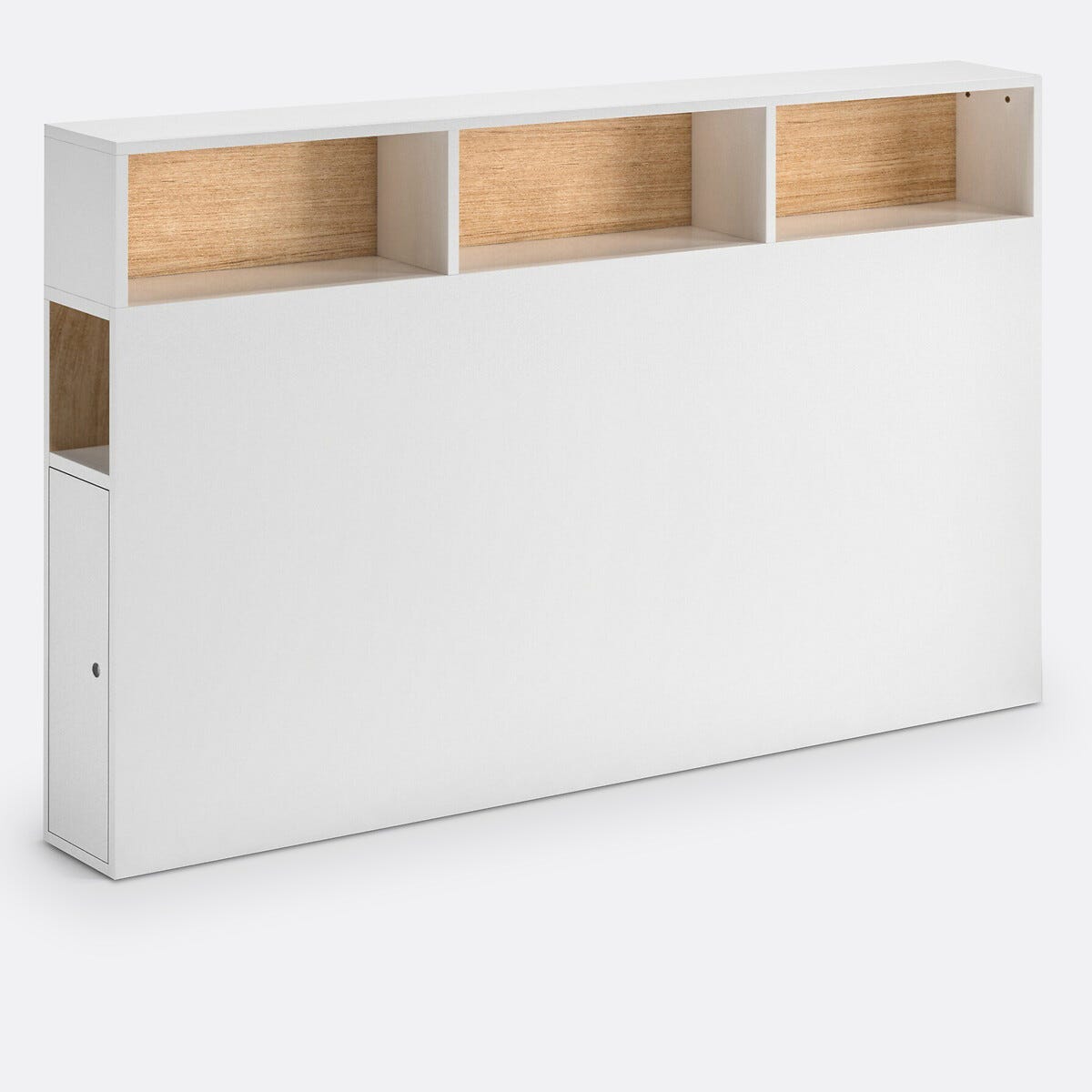 Tête de lit avec rangement, Biface - Blanc - 160 cm | Leroy Merlin