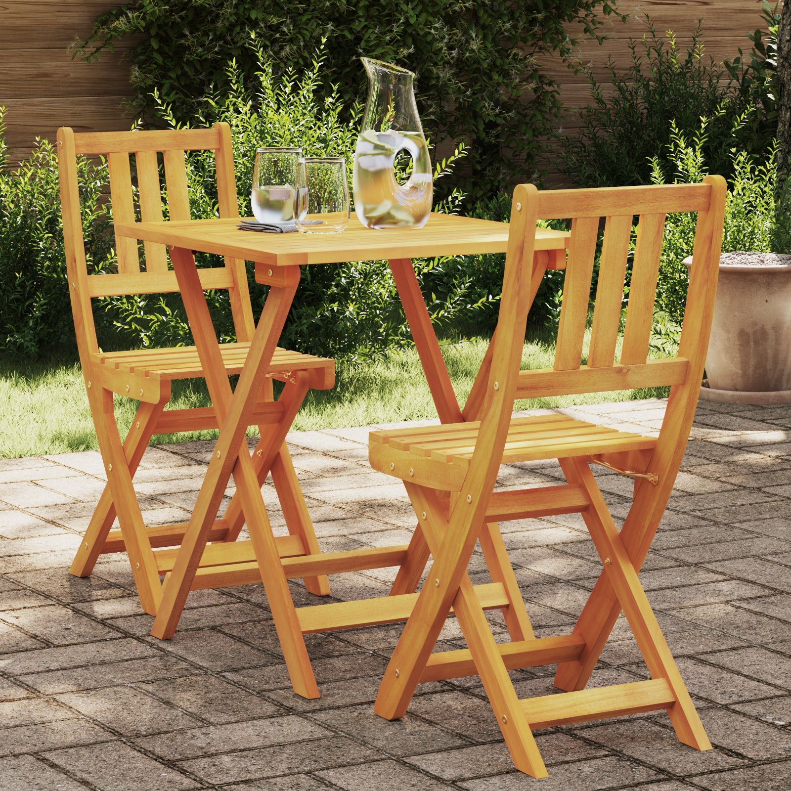 Zestaw bistro 3 pcs Olej Naturalny Lite Drewno Akacji vidaXL