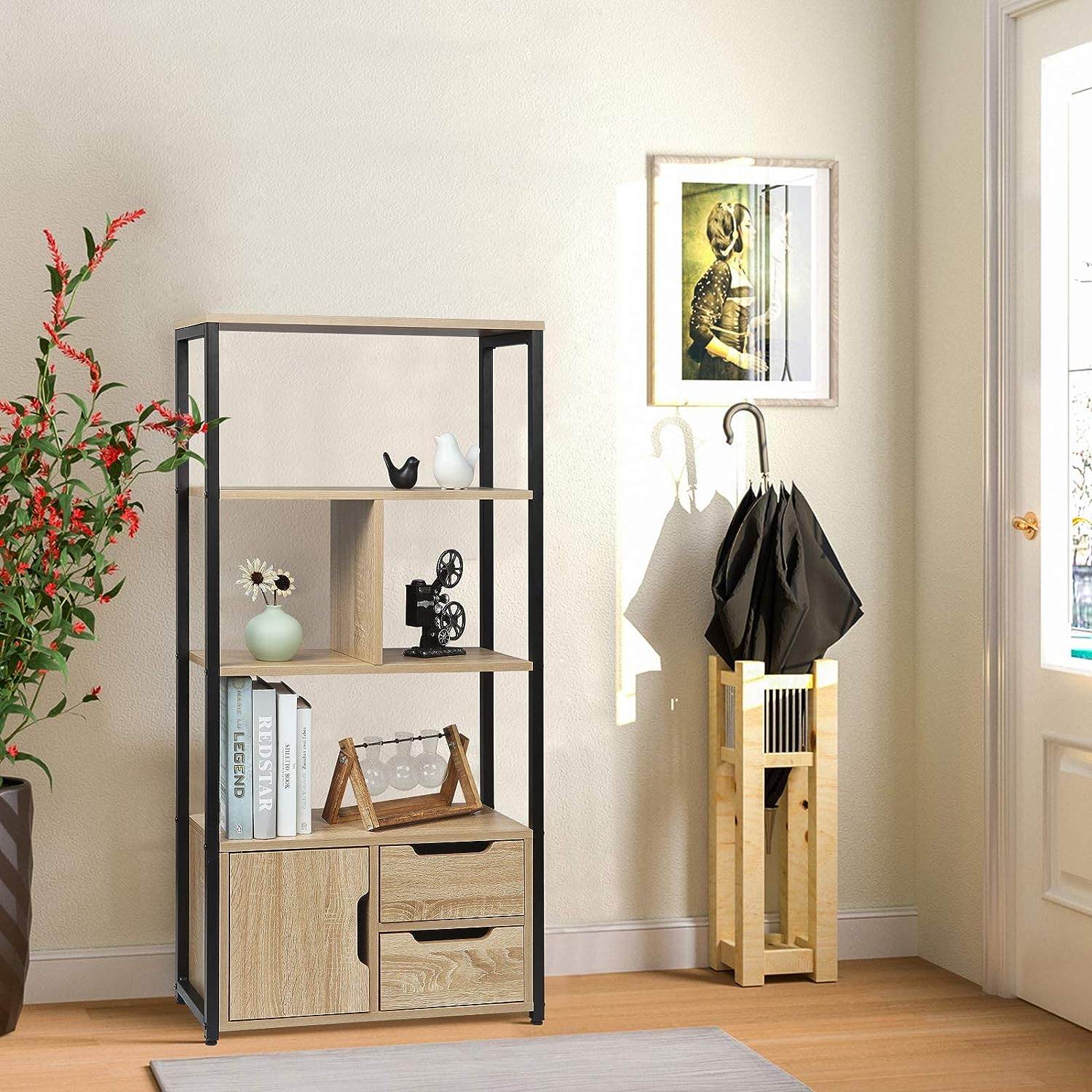 Bibliothèque pour Bureau Beige H. 120 x l. 58 x P. 24 cm - 2