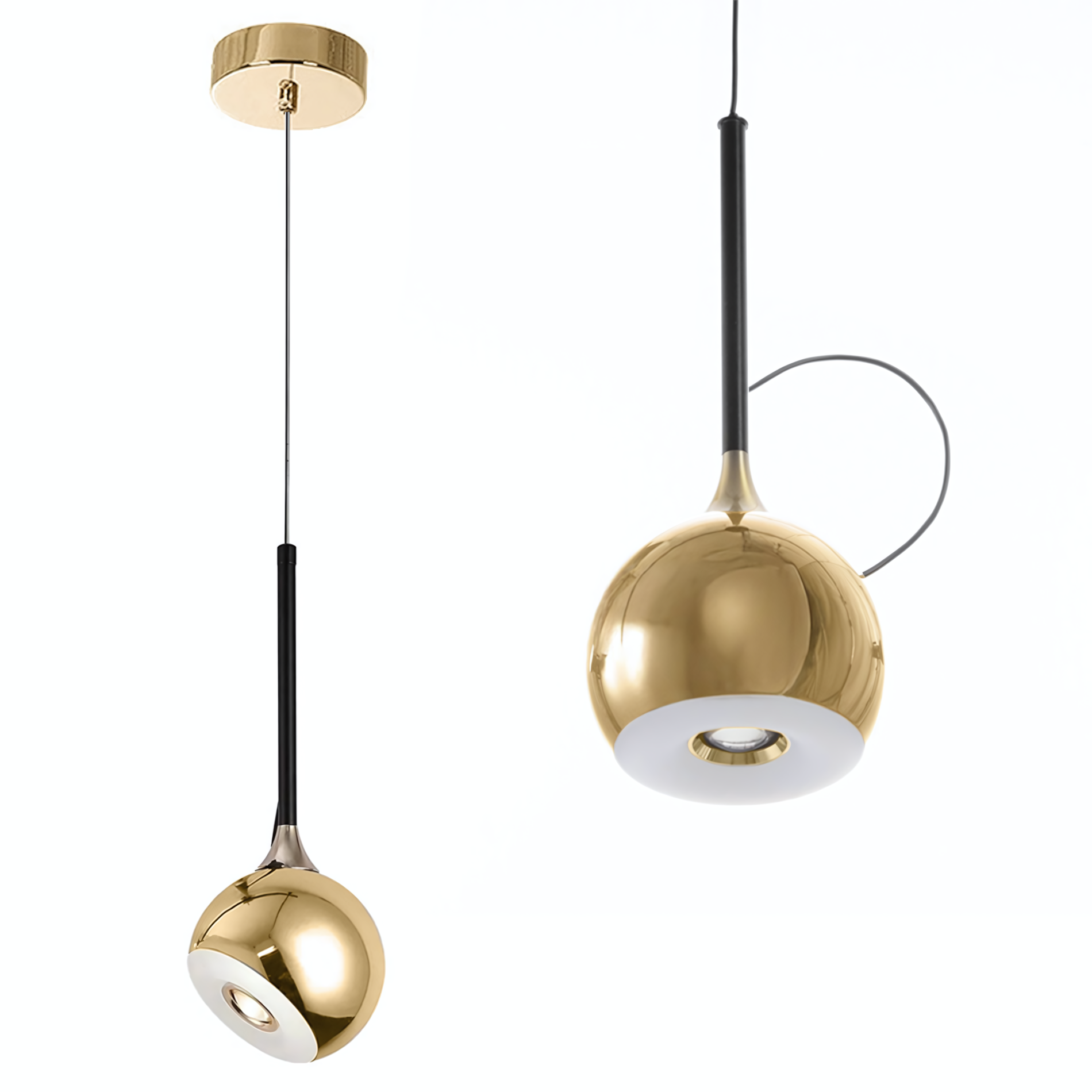 Lampa Sufitowa Wisząca Led Toolight G086-1Cp Złoty