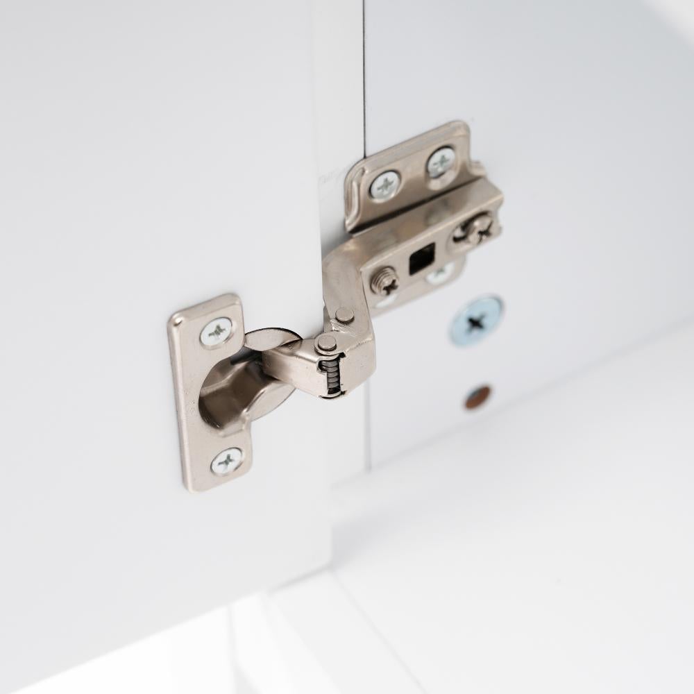 Meuble Salle de Bain 80 cm avec Vasque en Céramique, Armoire Blanche au Sol, Design Élégant, Facile à Installer - 80×47×90cm - 5