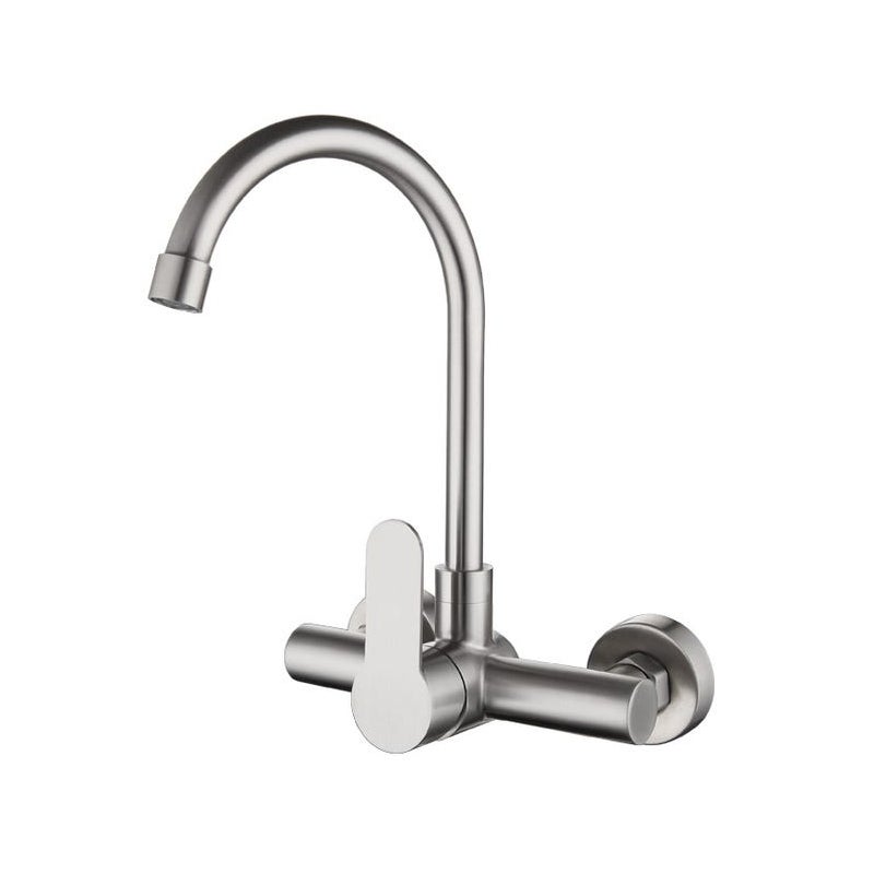 Kran do wody ciepłej i zimnej, kran ze stali nierdzewnej, kran kuchenny, odpowiedni do kuchni, balkonu i łazienki, 200*280 mm