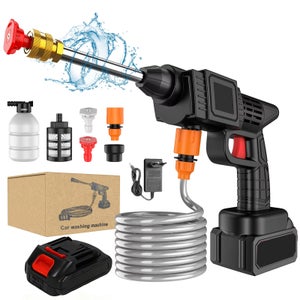 Pistola a Spruzzo fili per Milwaukee 18V contenitore da 1000 ml, 3 modalità di spruzzo, 4 ugelli in Ottone Pistola a Spruzzo manuale per casa, vernice, pareti (Batterie non incluse