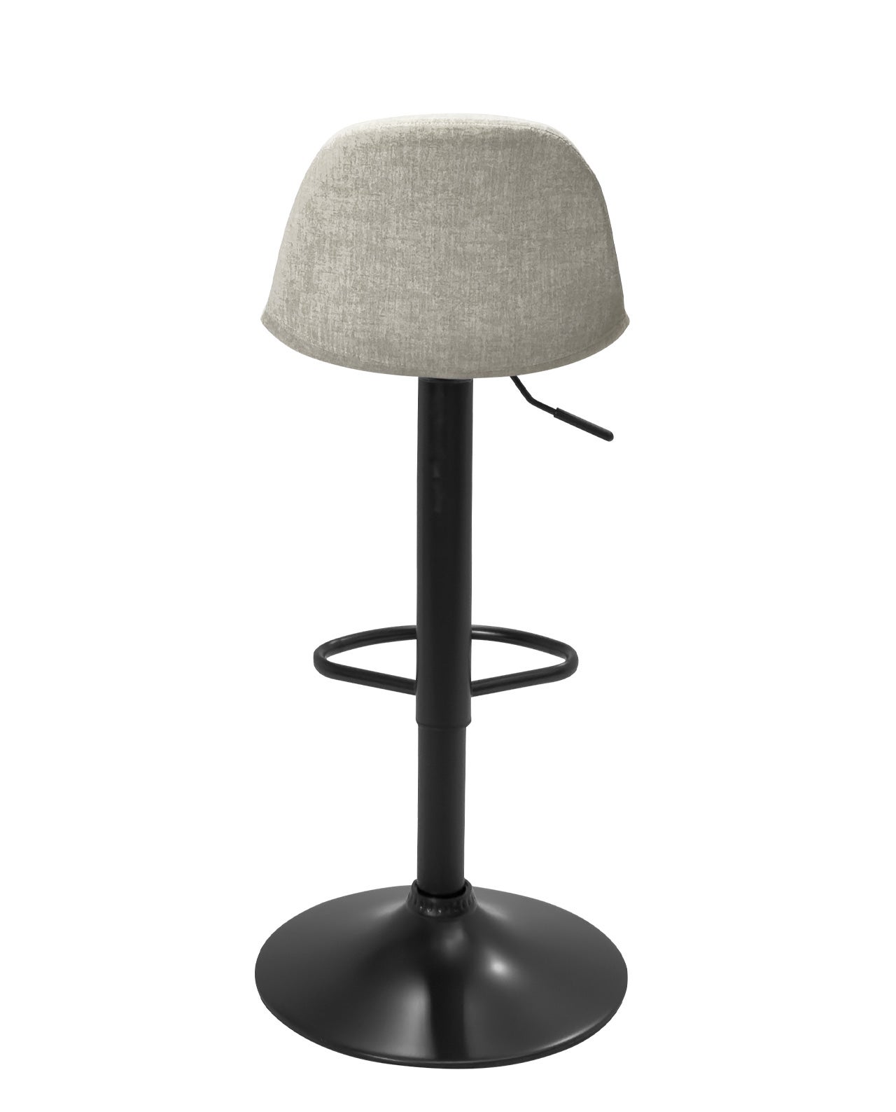 Lot de 2 Tabourets de Bar Réglables, Assise Tissu, Pied Chromé SIG+ Gris - 9