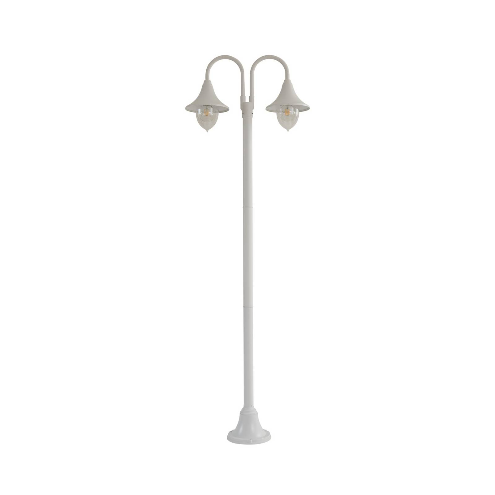 Lindby  Lámpara De Exterior Madea, 2 Luces, 213 Cm, E27, Ip44, Candelabro, Lámpara Para Exterior Blanca , Leroy Merlin