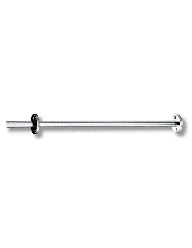 Barre pour rideau de douche droit - Finition : Inox - Matière : Inox - Catégorie : Porte-rideau - Diam. tube (mm) : 16