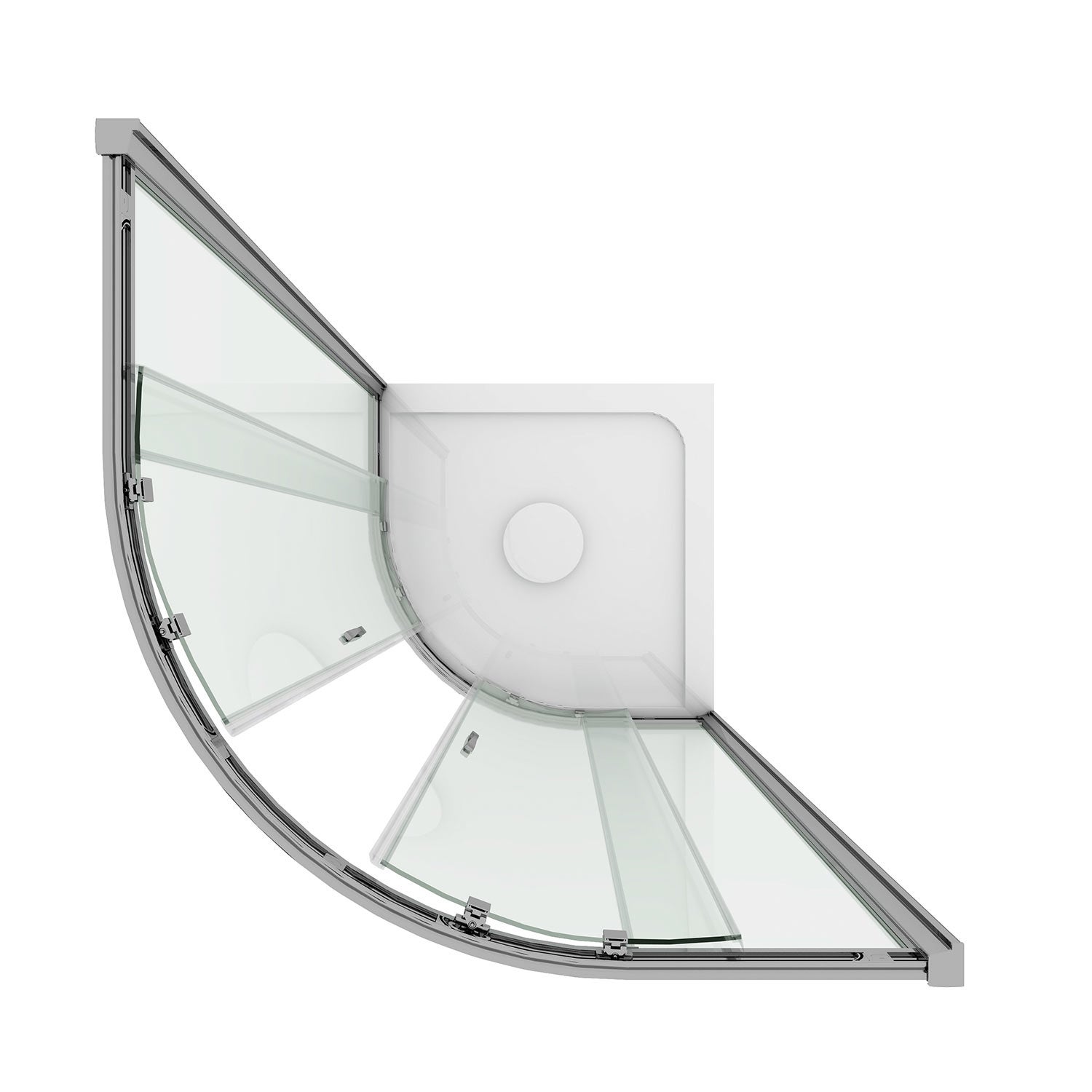 Cabine douche demi-circulaire 90x90 CM H185 transparent modèle Junior - 3